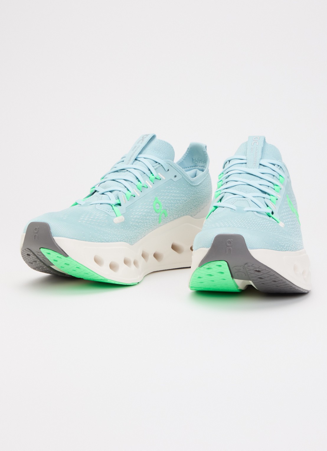 On Cloudsurfer Max sneaker met gebreid bovenwerk - detail 3 blauw