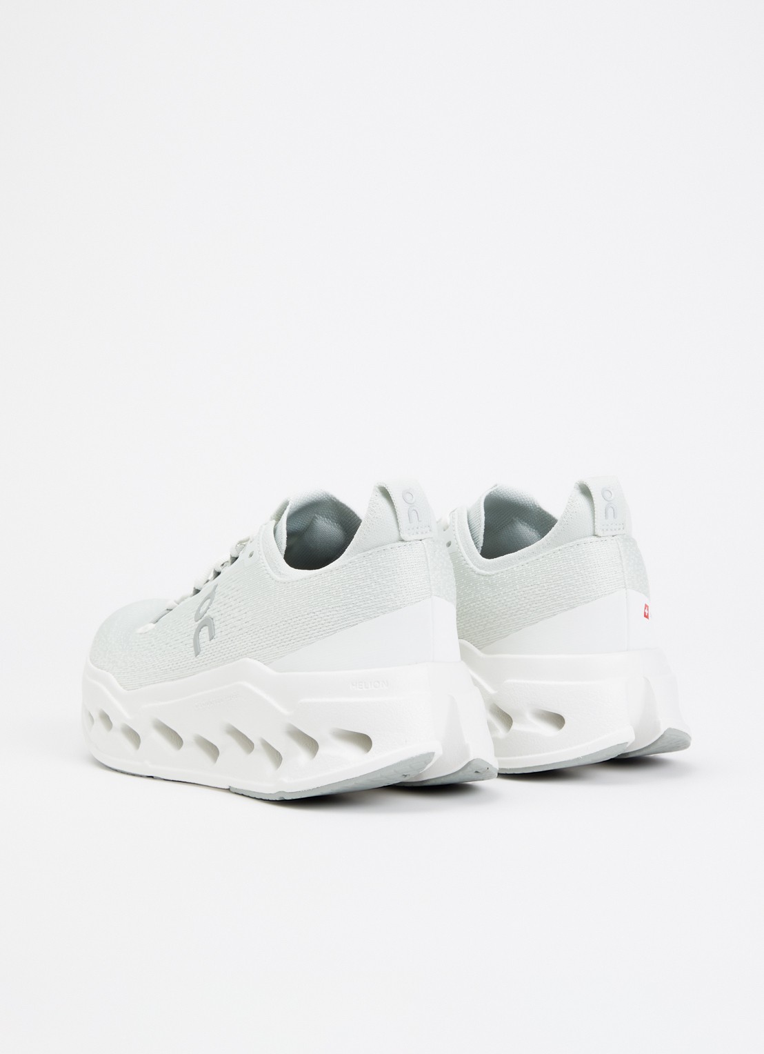 On Cloudsurfer Max sneaker van mesh met logo - achterkant lindegroen