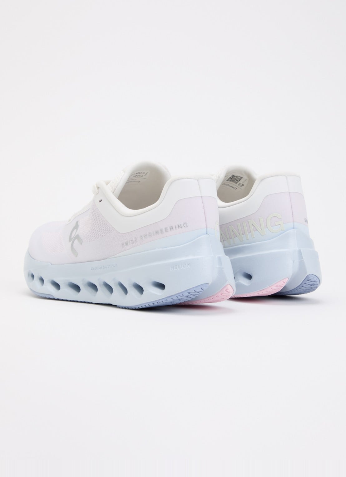 On Cloudsurfer Next sneaker van mesh met logo - achterkant lichtpaars
