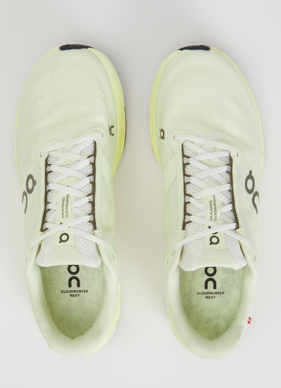 On Cloudsurfer Next sneaker van mesh met logo - detail 4 neongeel