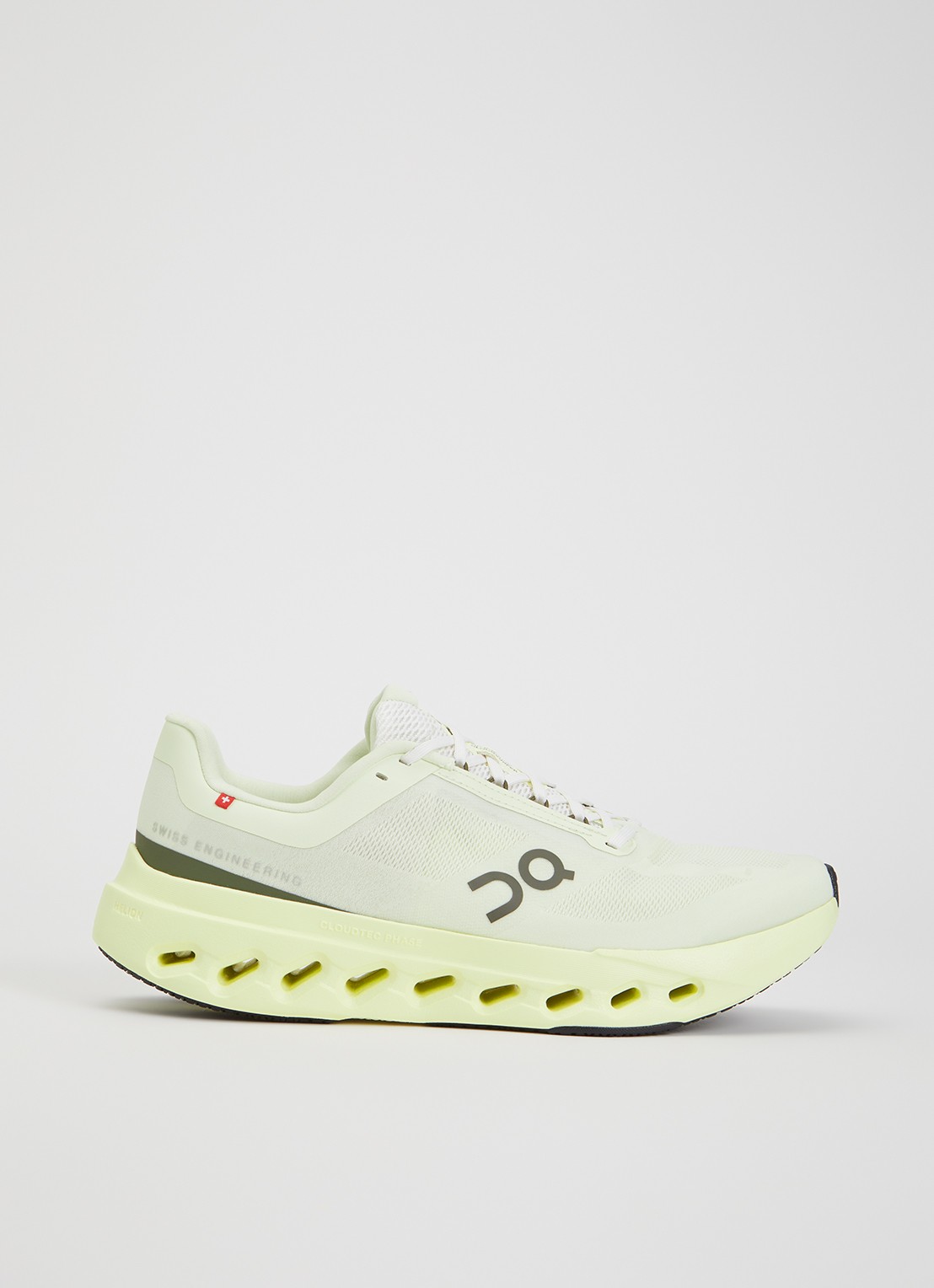 On Cloudsurfer Next sneaker van mesh met logo - voorkant neongeel