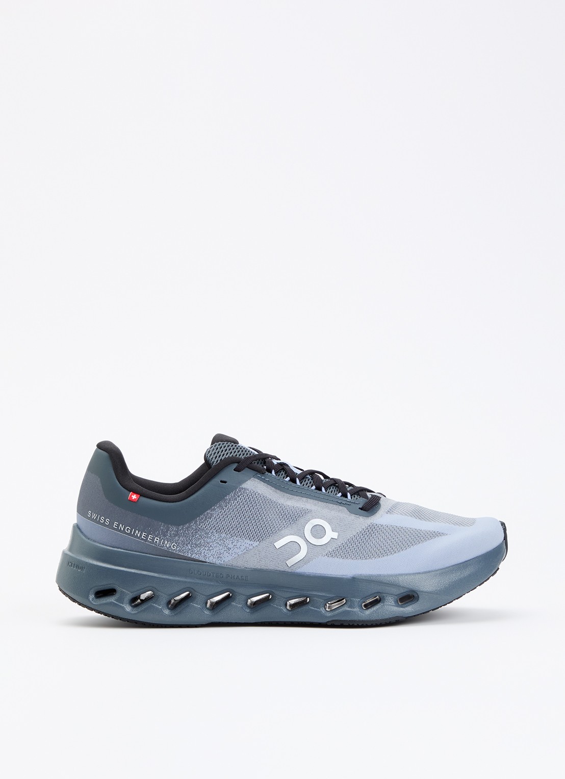On Cloudsurfer Next sneaker van mesh met logo - voorkant 2 blauwgrijs