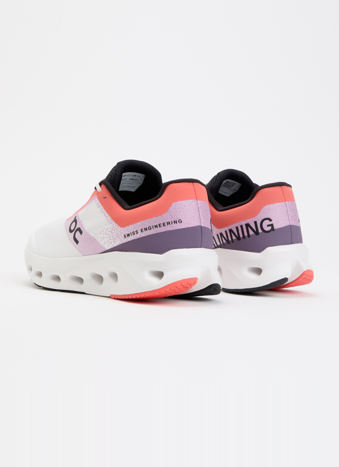 On Cloudsurfer Youth sneaker met gebreid bovenwerk - achterkant 3 lila