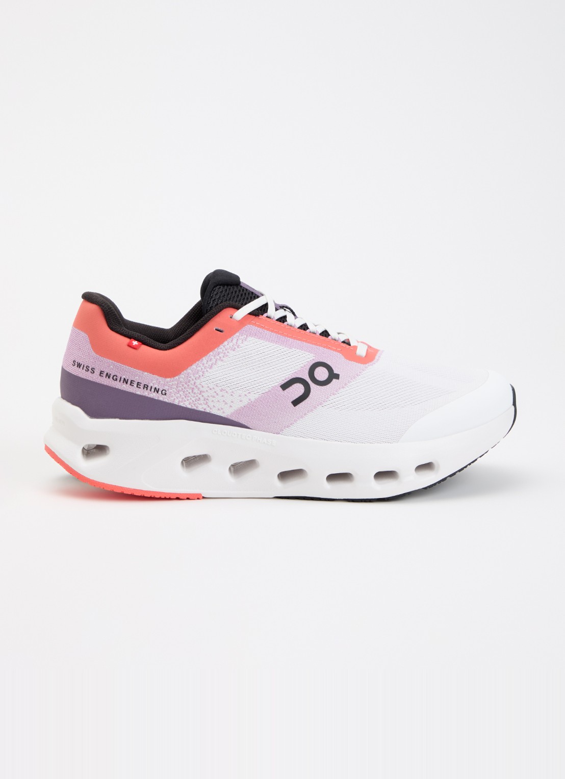 On Cloudsurfer Youth sneaker met gebreid bovenwerk - voorkant lila
