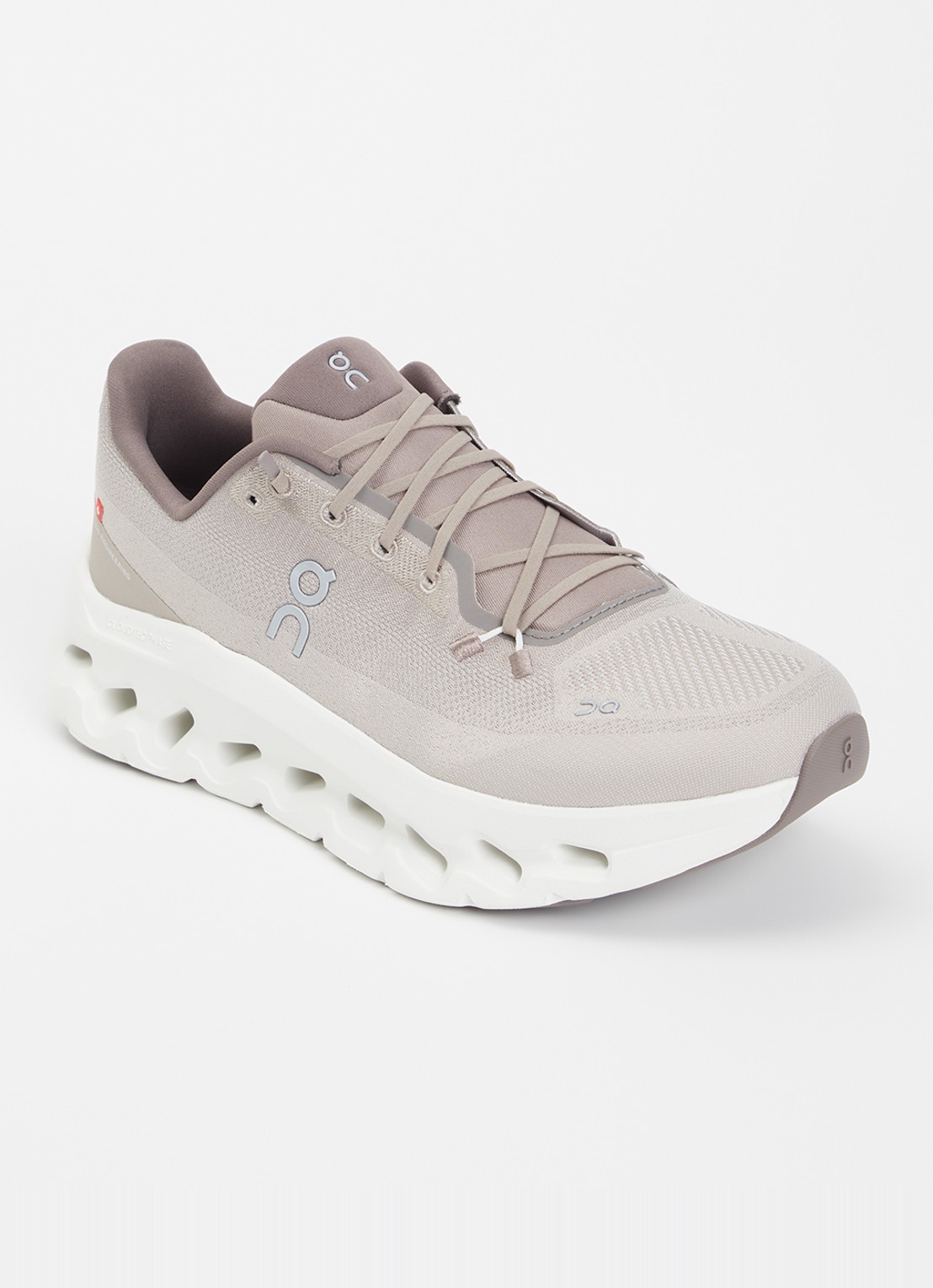 On Cloudtilt hardloopschoen van mesh - voorkant 5 taupe