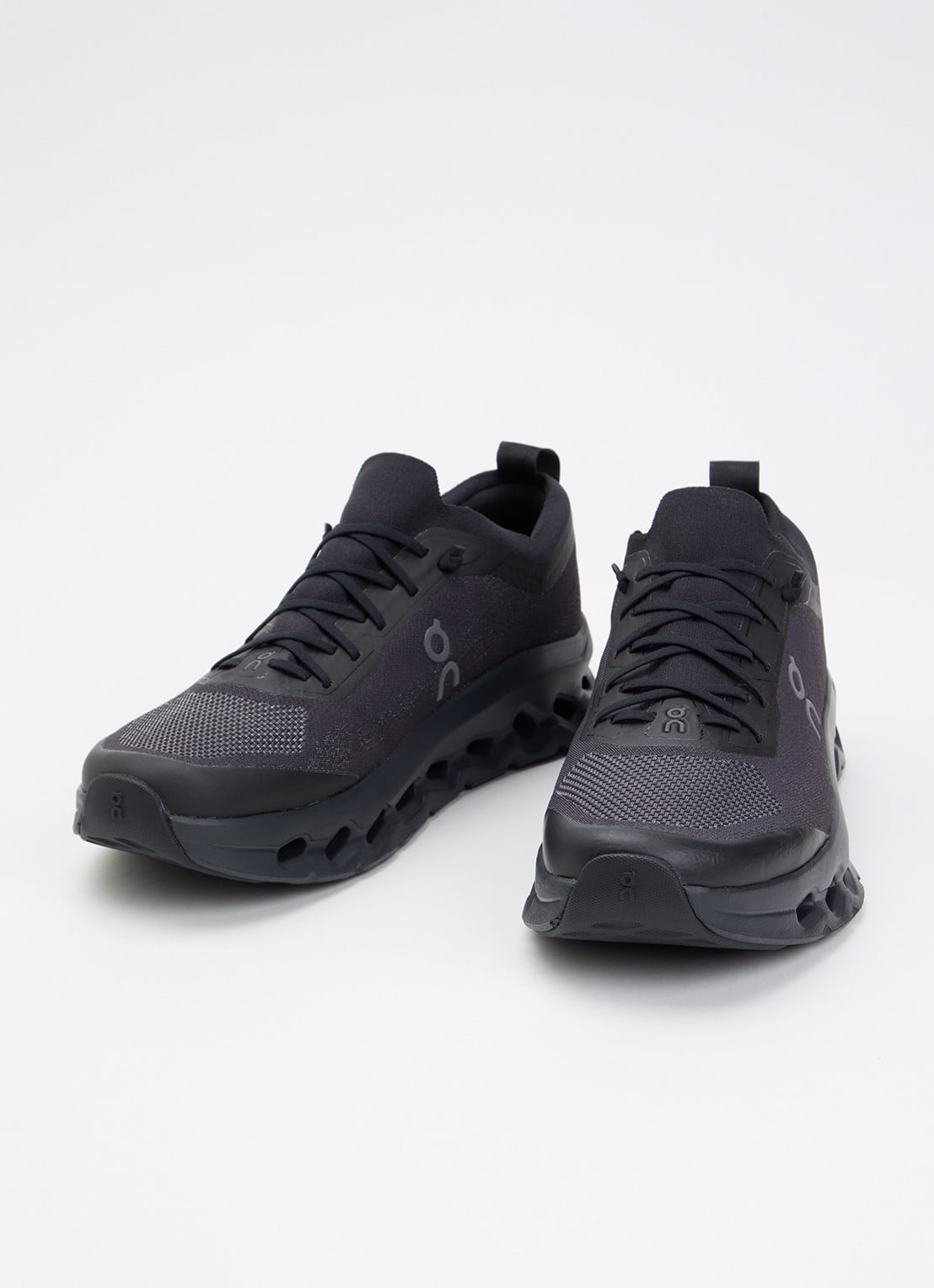 On Cloudtilt Moon sneaker met gebreid bovenwerk - detail 3 zwart