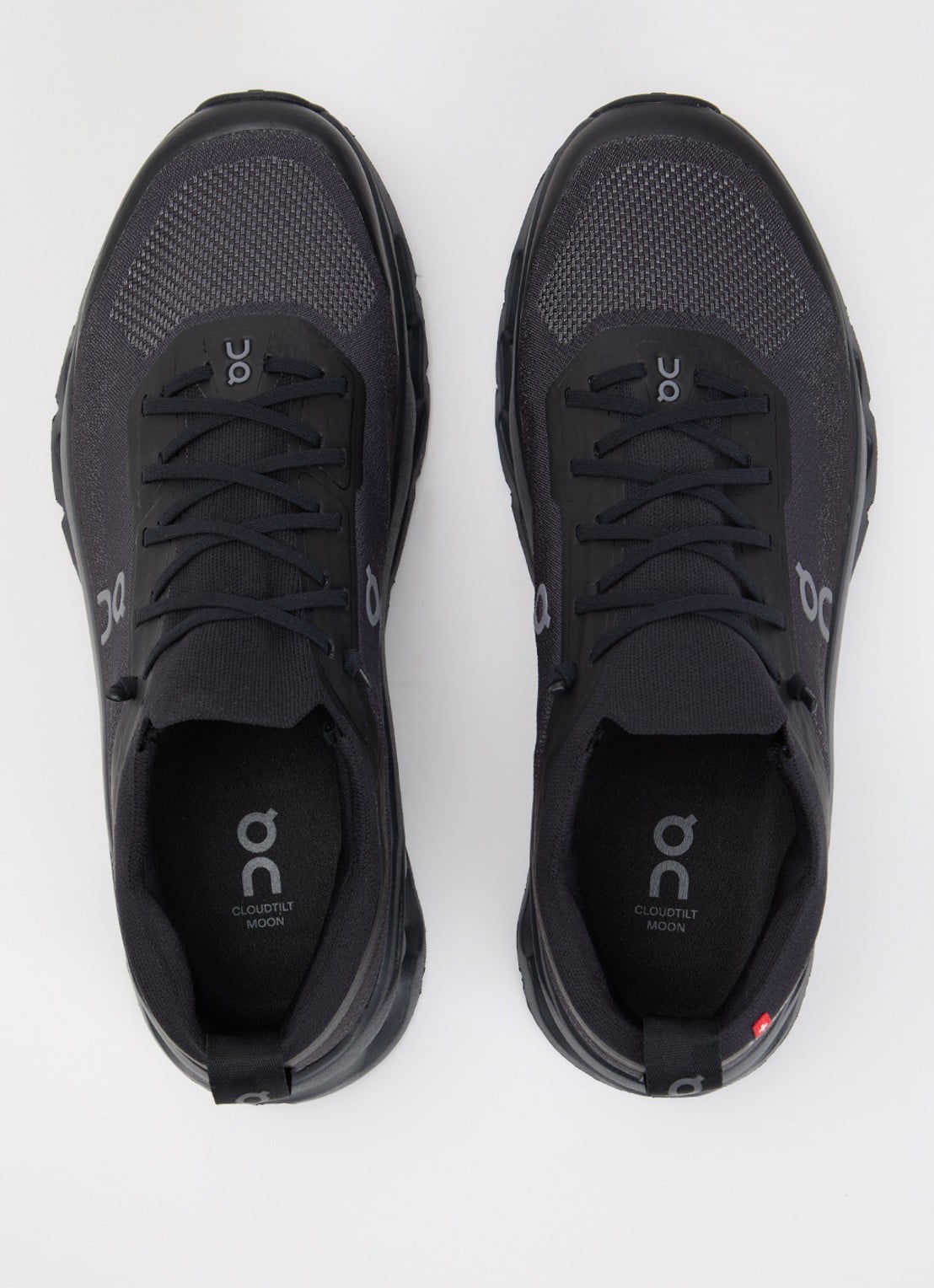 On Cloudtilt Moon sneaker met gebreid bovenwerk - detail 4 zwart