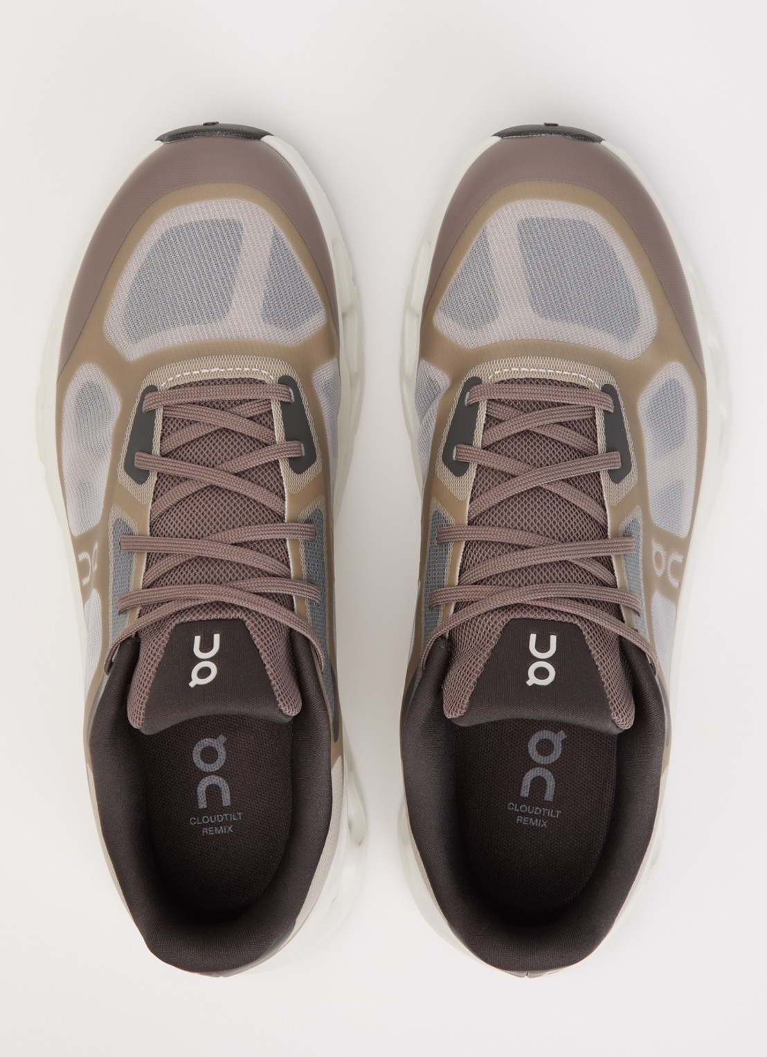 On Cloudtilt Remix sneaker van mesh met logo - detail 2 taupe