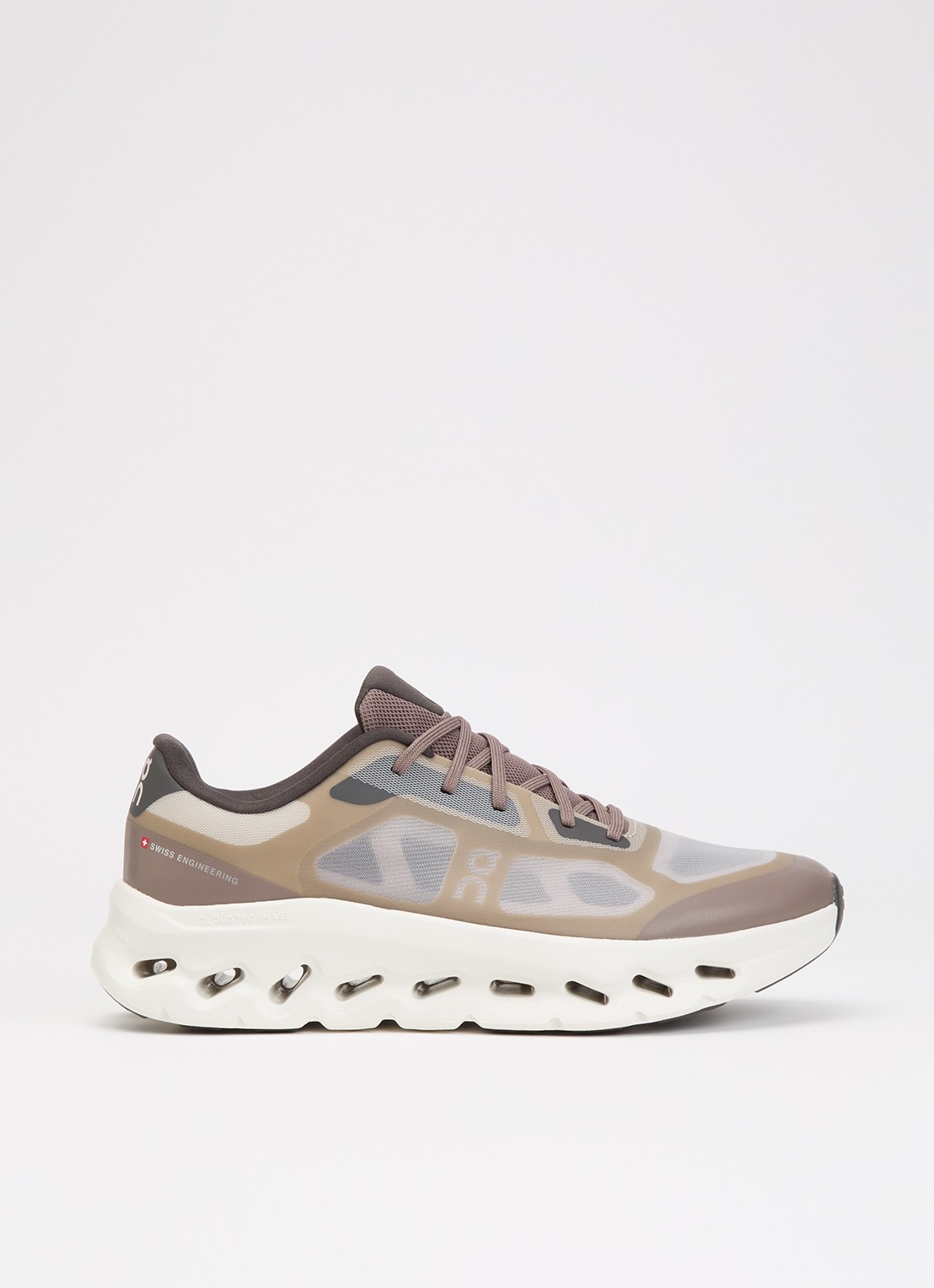On Cloudtilt Remix sneaker van mesh met logo - voorkant 5 taupe