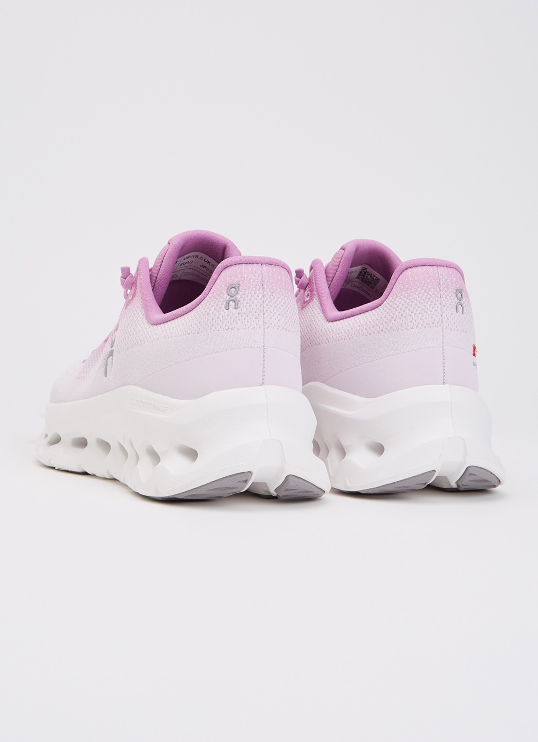 On Cloudtilt sneaker met gebreid bovenwerk en logo - achterkant 4 lichtroze
