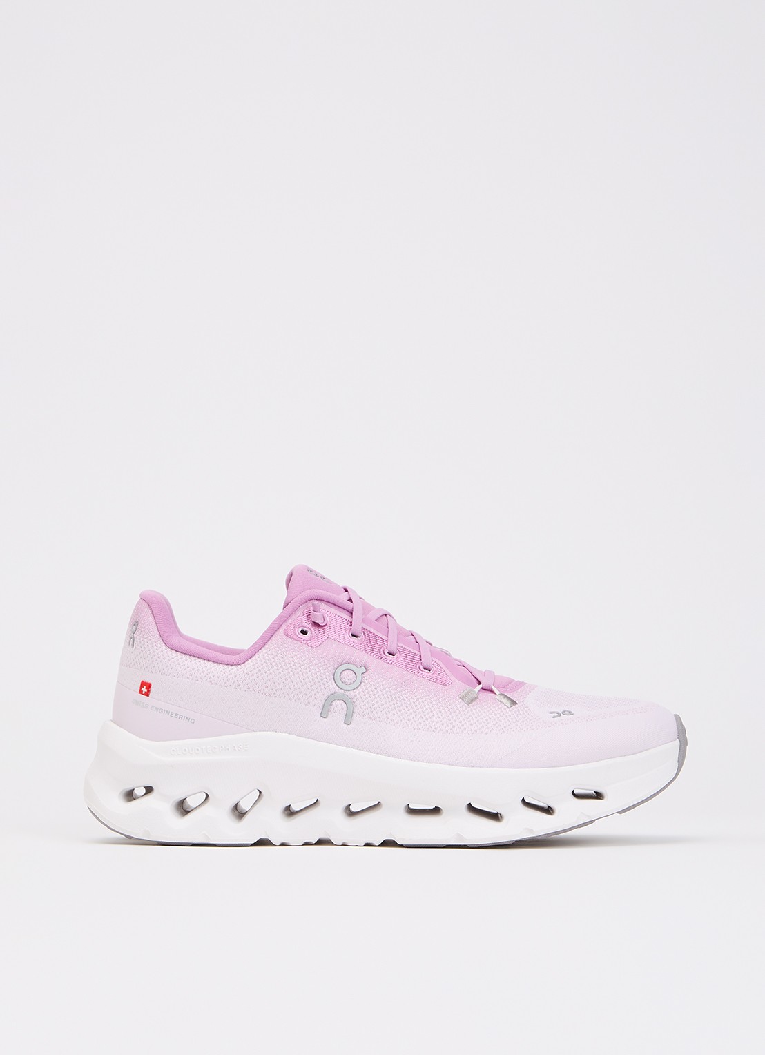 On Cloudtilt sneaker met gebreid bovenwerk en logo - voorkant 5 lichtroze