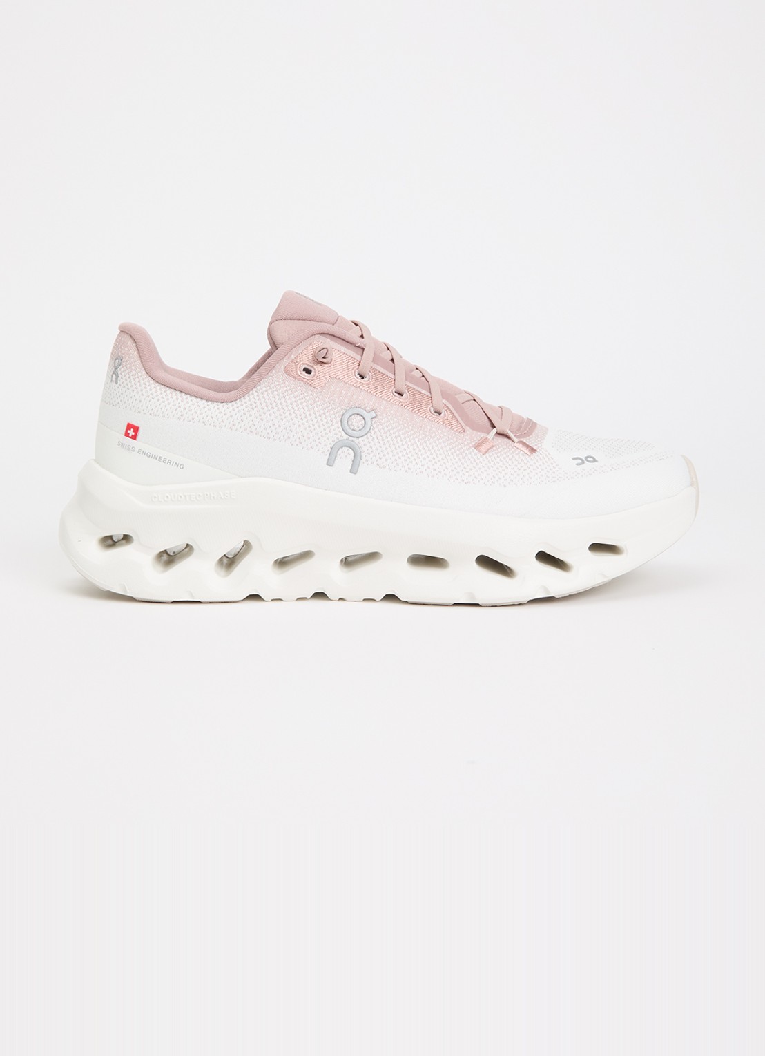 On Cloudtilt sneaker met gebreid bovenwerk - voorkant 5 oudroze