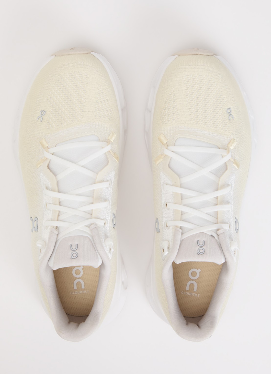 On Cloudtilt sneaker met gebreid bovenwerk - detail 4 vanillegeel