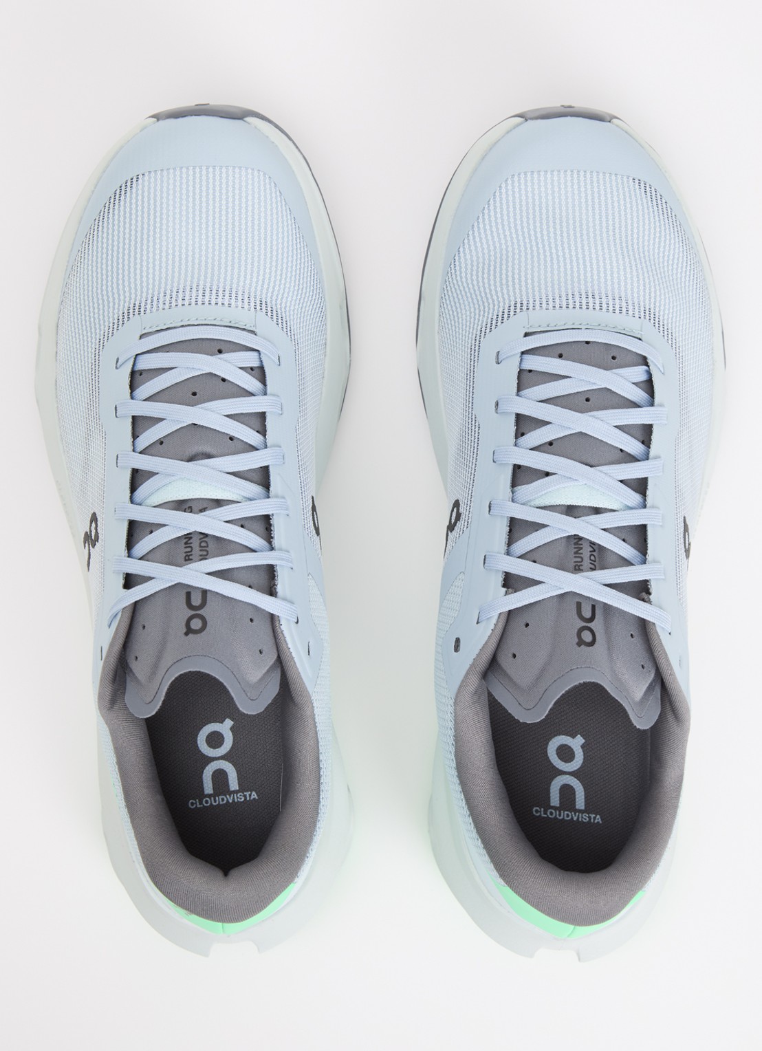 On Cloudvista 3 sneaker met gebreid bovenwerk - detail 4 blauwgrijs