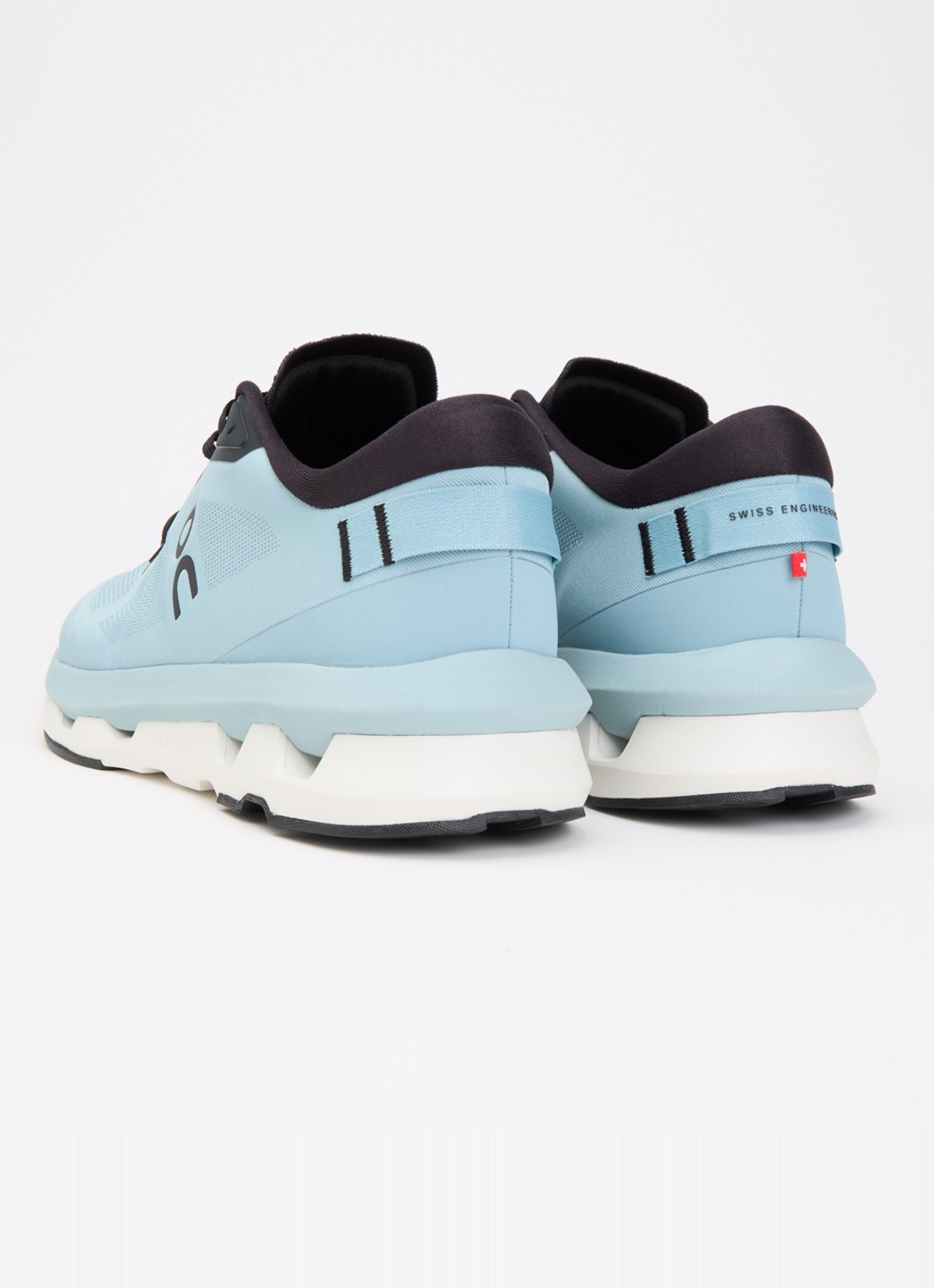 On Cloudzone sneaker met gebreid bovenwerk en logo - achterkant 5 turquoise