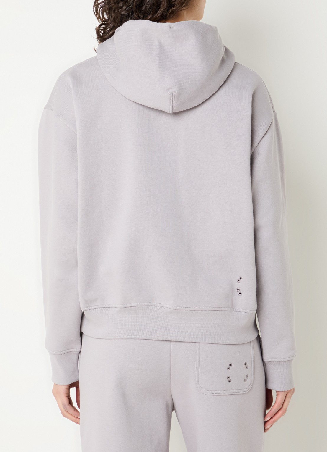 On Club Collective hoodie met logo - achterkant 3 taupe