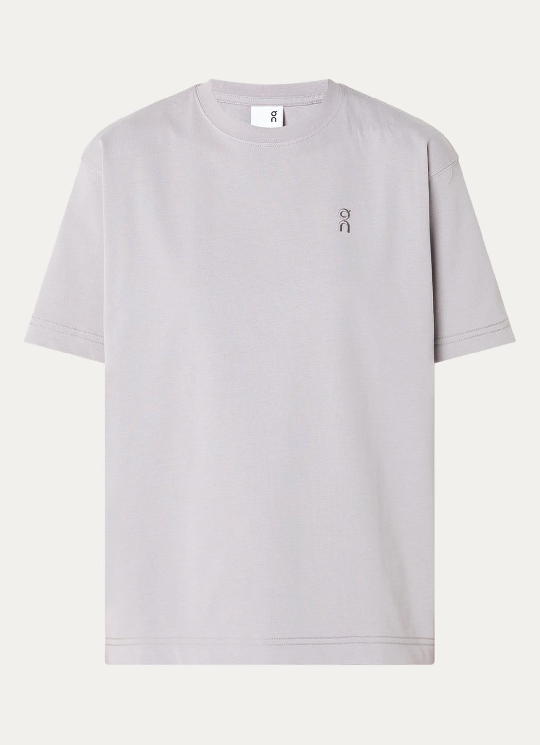 On Club Collective T-shirt met logo  - voorkant 2 taupe