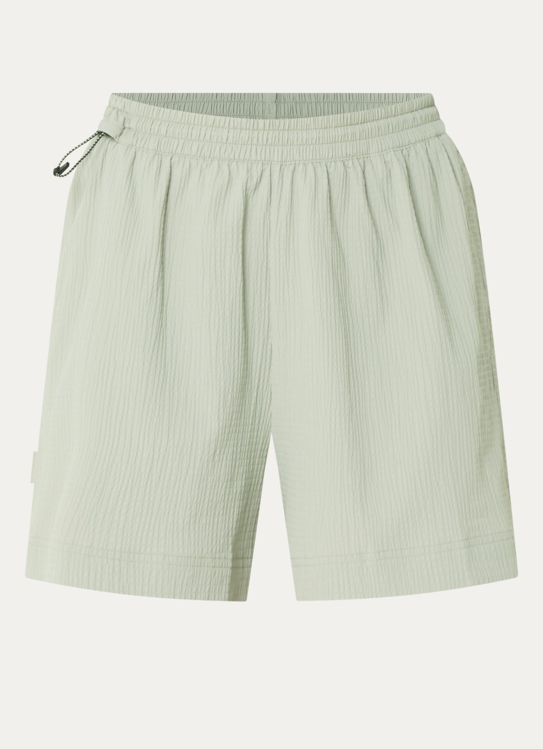 On Courtside Eaze high waist wide fit korte broek met structuur - voorkant lindegroen