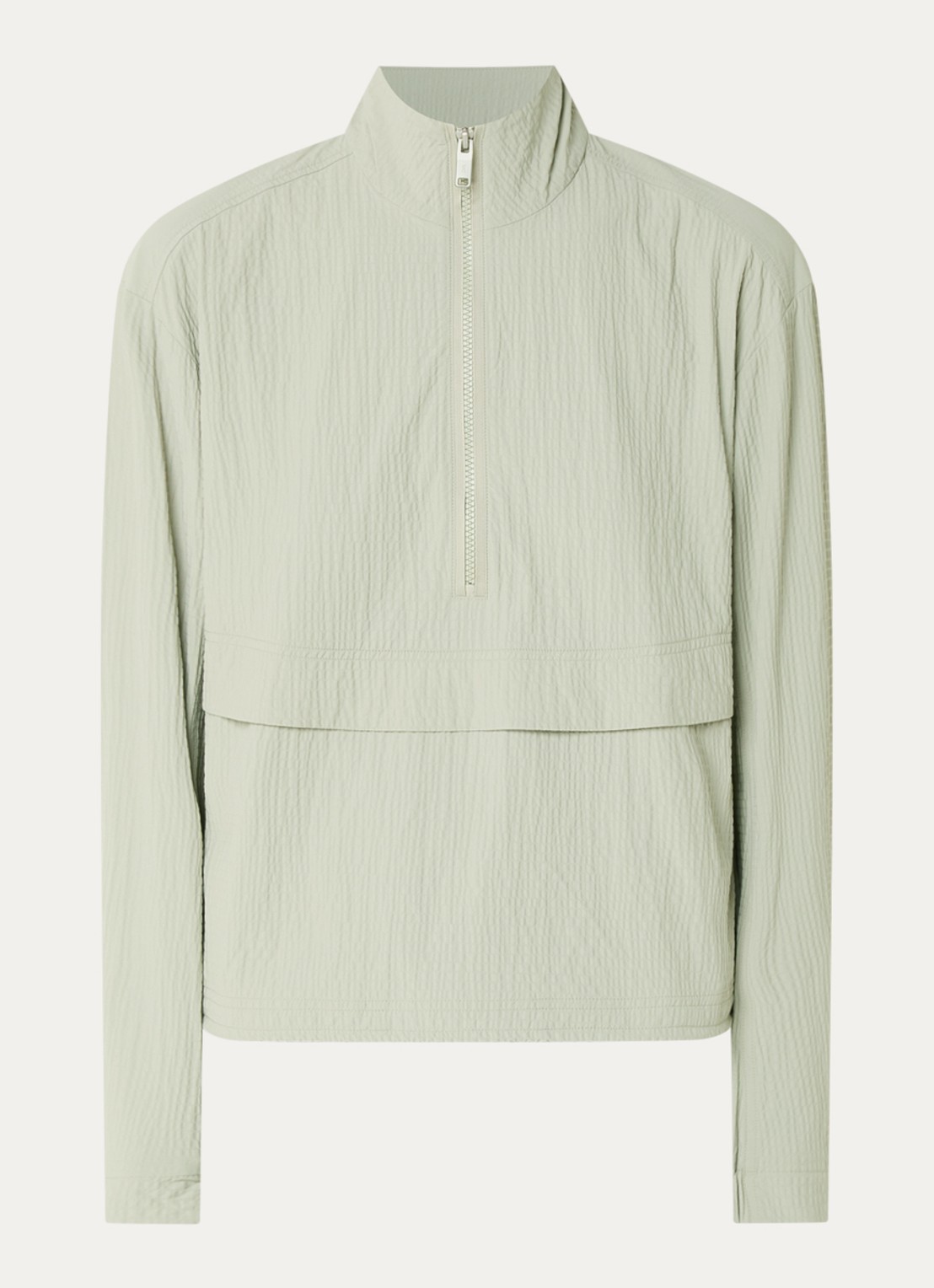 On Courtside Eaze pullover met halve rits - voorkant lindegroen