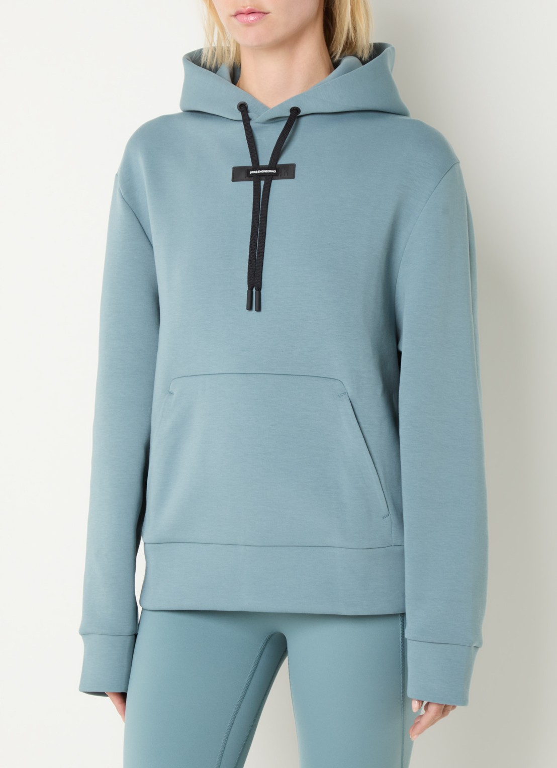 On Focus hoodie met logo - detail 3 grijs