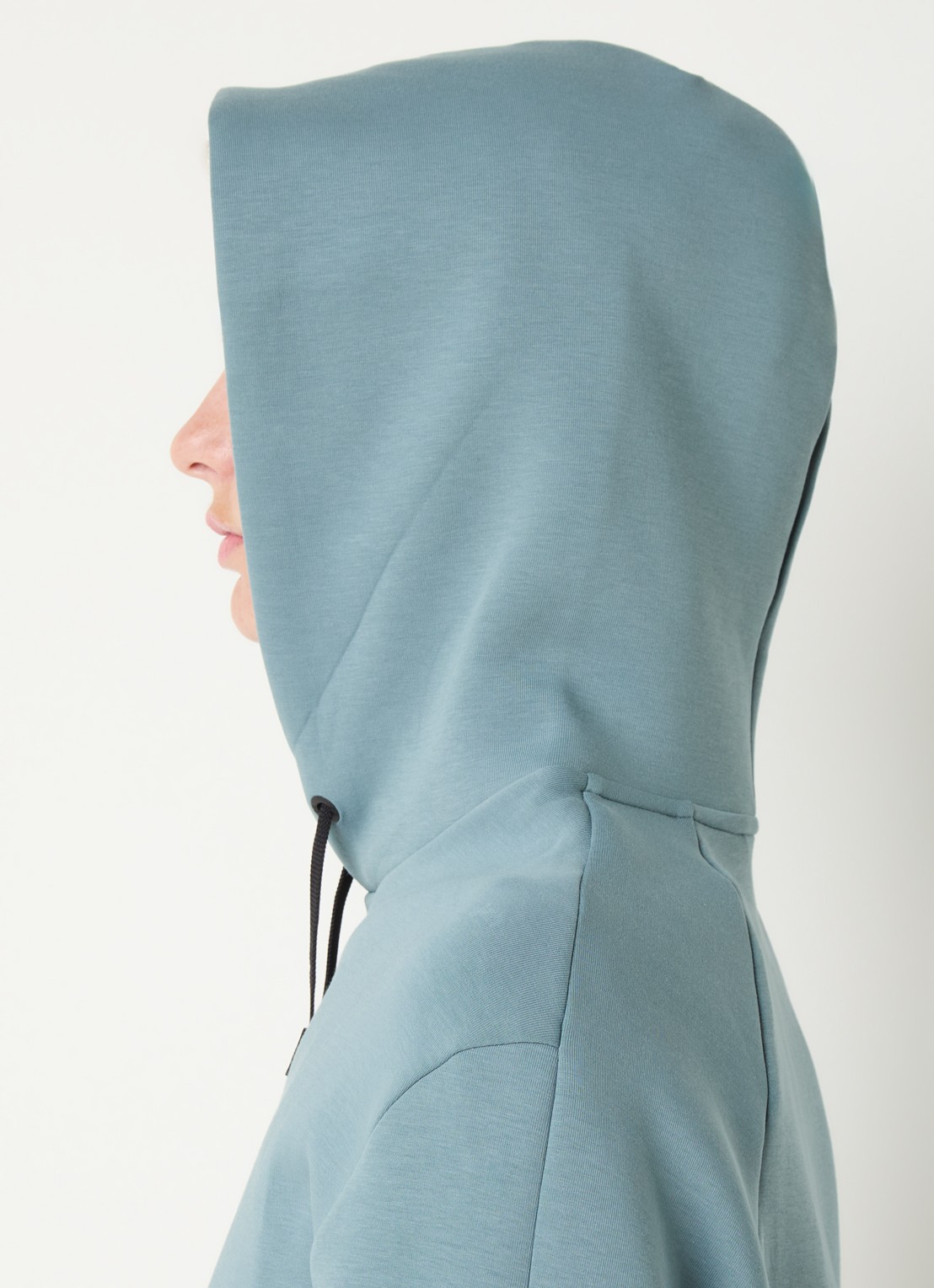 On Focus hoodie met logo - detail 4 grijs