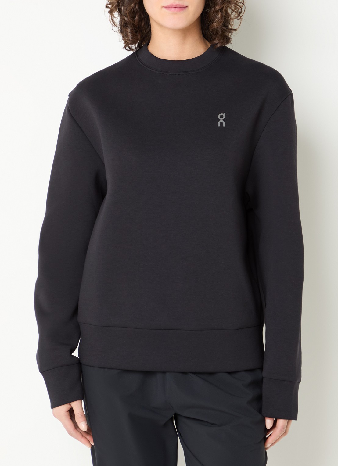 On Focus Tech sweater met logo - detail 4 zwart
