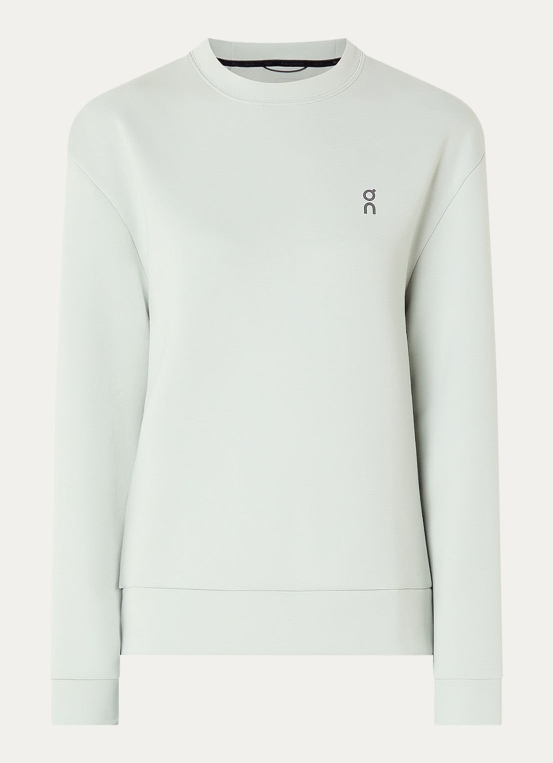 On Focus Tech sweater met logo - voorkant 2 lindegroen