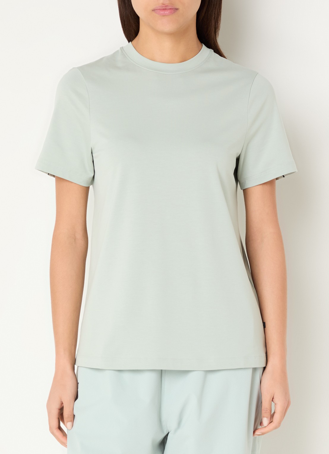 On Foxus T-shirt met ronde hals - detail 2 lindegroen