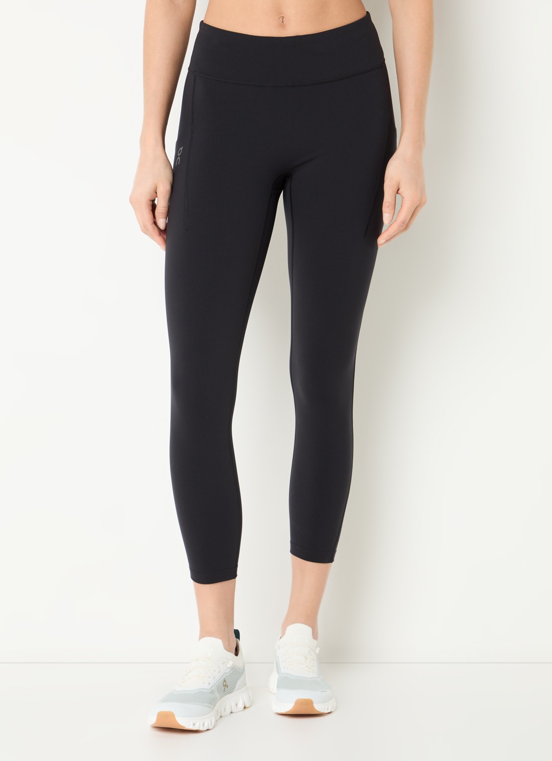 On Performance high waist skinny fit cropped trainingslegging met logo - detail 2 zwart