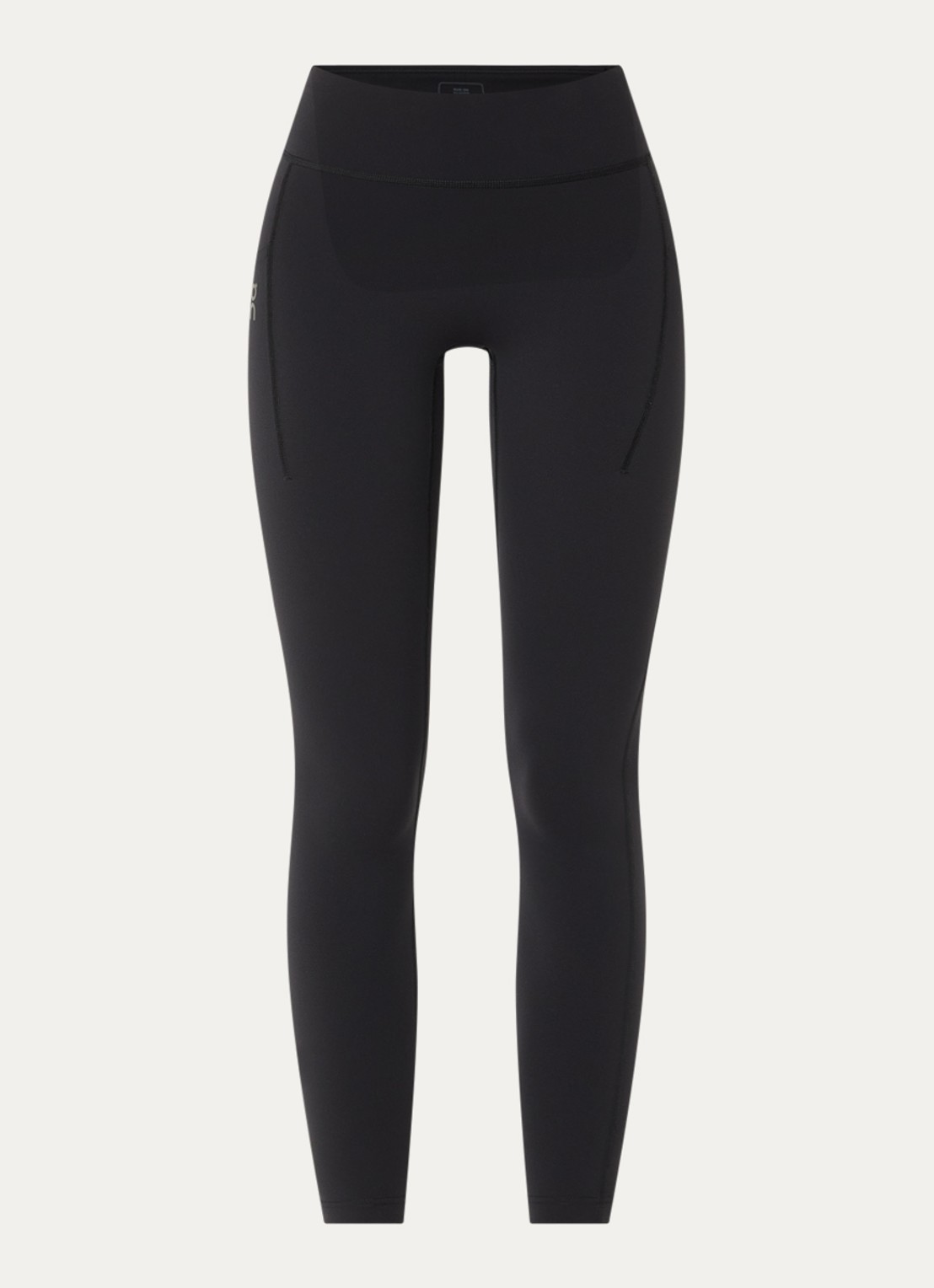 On Performance high waist skinny fit trainingslegging met logo - voorkant zwart