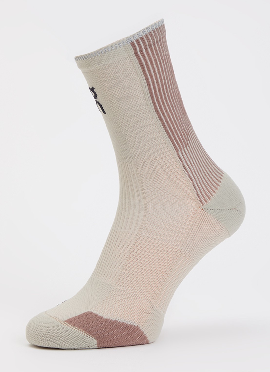 On Performance Run sokken met logo - detail 3 beige