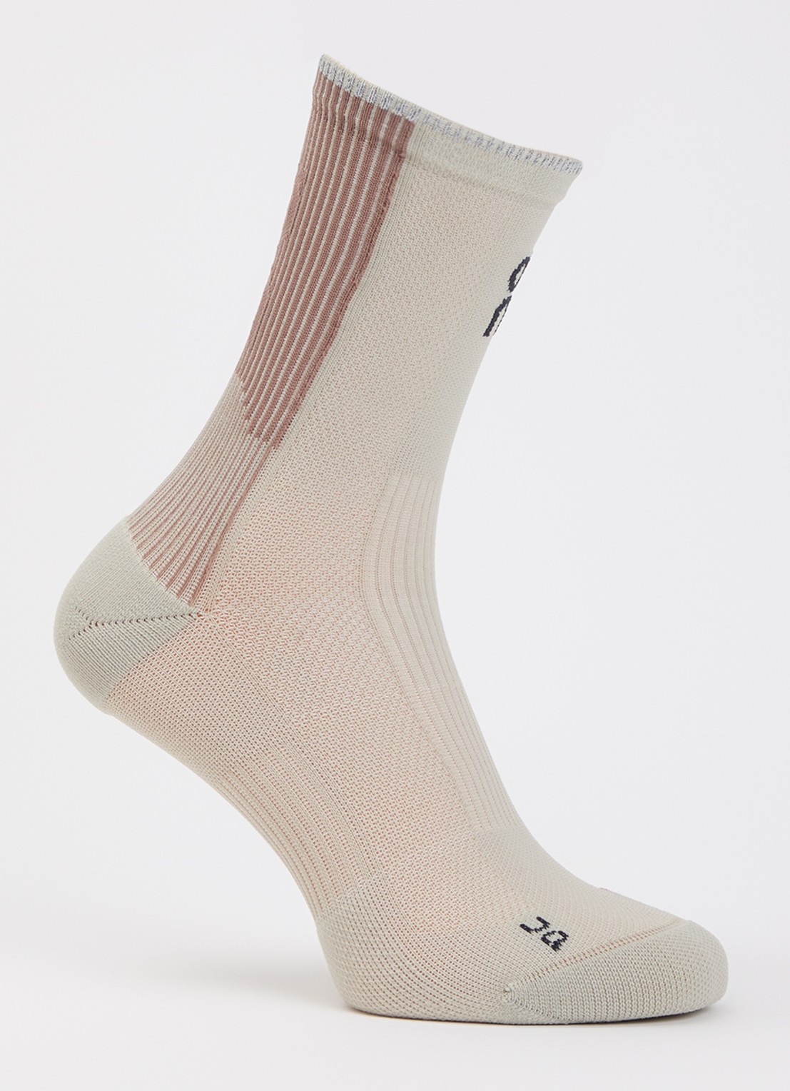 On Performance Run sokken met logo - voorkant beige