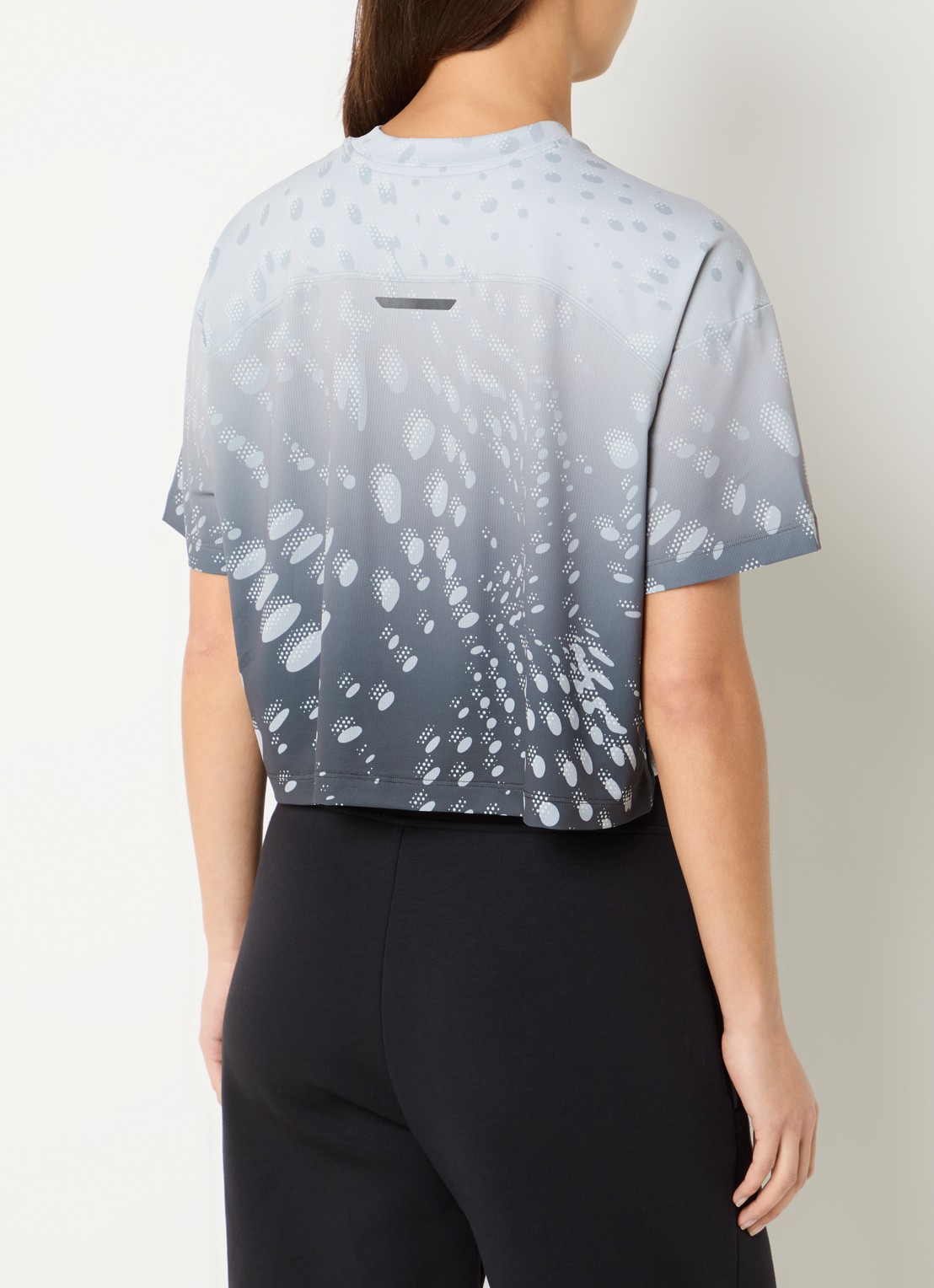 On Performance trainings T-shirt met print - achterkant bruin