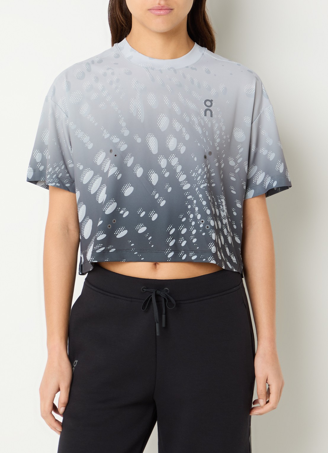 On Performance trainings T-shirt met print - detail 4 bruin