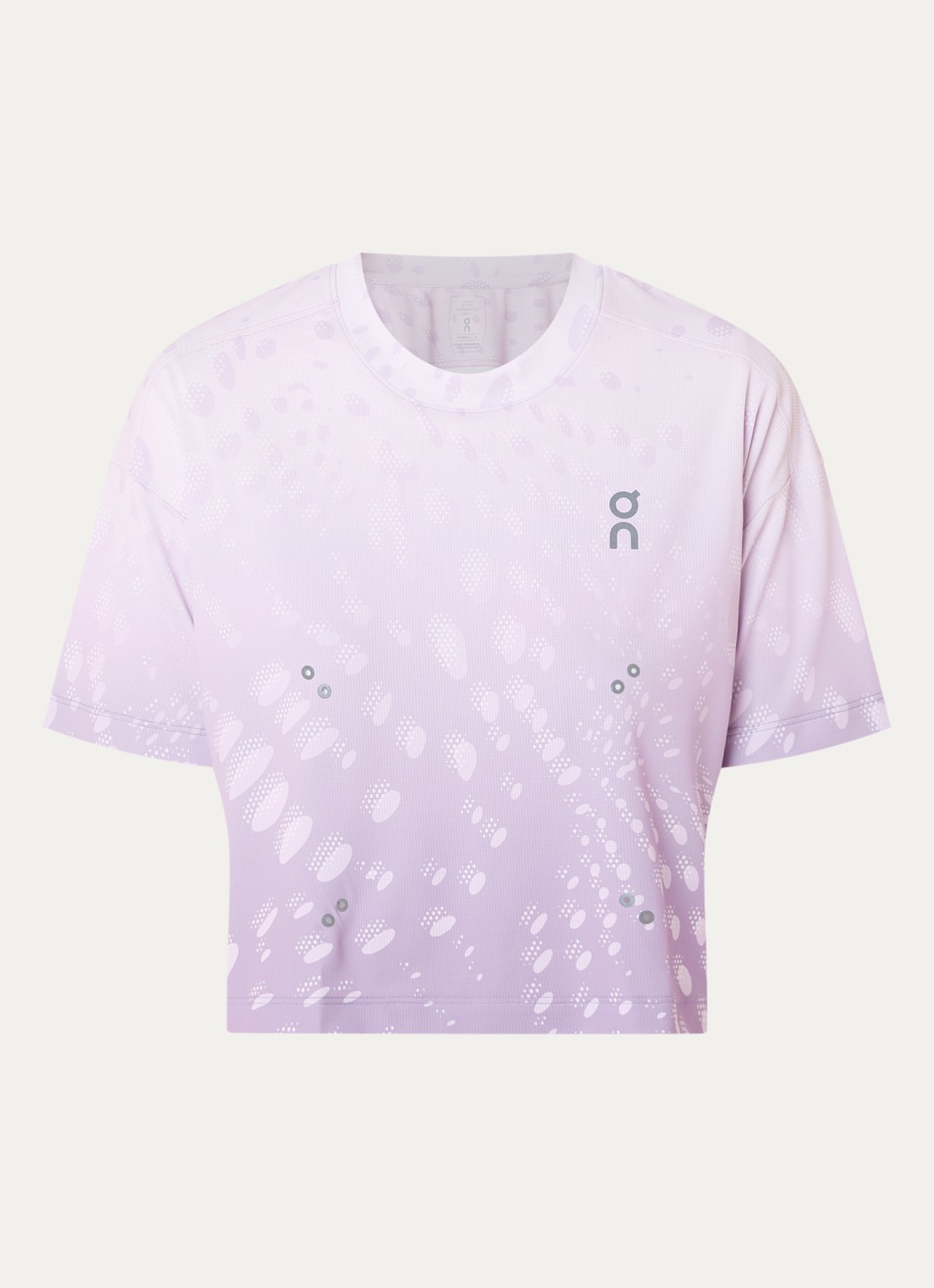 On Performance trainings T-shirt met print - voorkant 3 lila