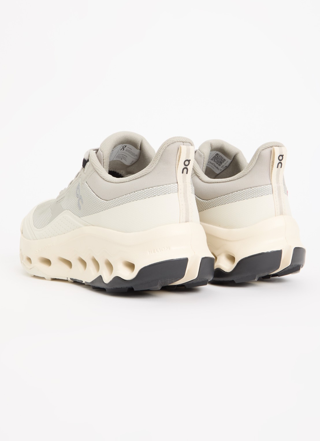 On Sneaker van mesh met logo - achterkant 4 gebroken wit