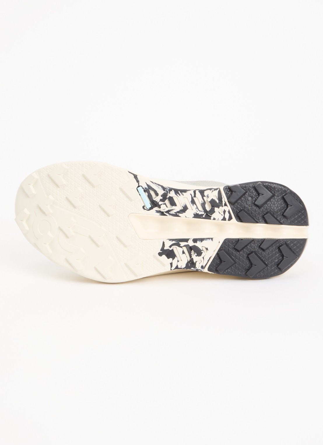 On Sneaker van mesh met logo - detail 3 gebroken wit