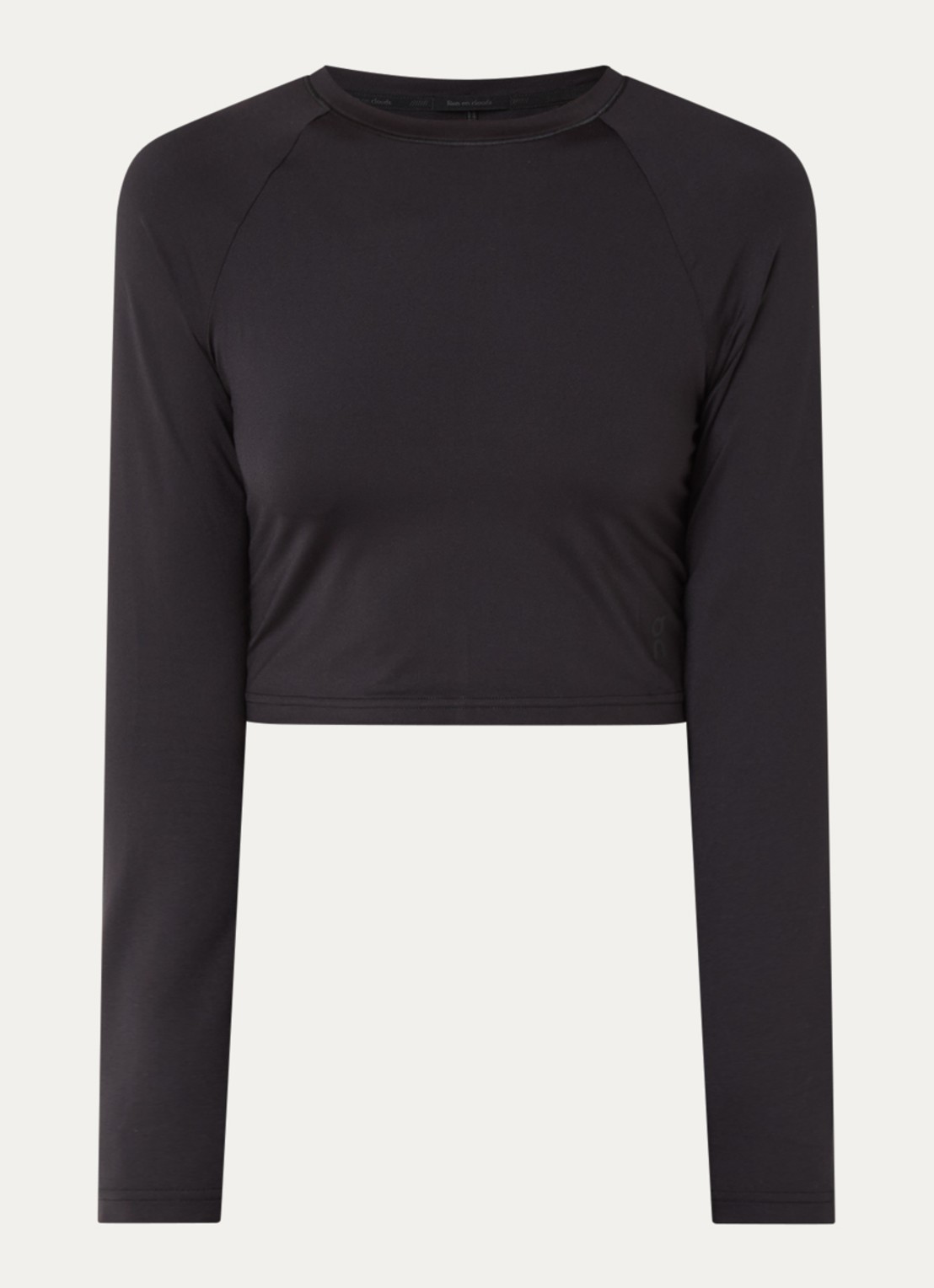 On Studio cropped trainings longsleeve - voorkant 2 zwart