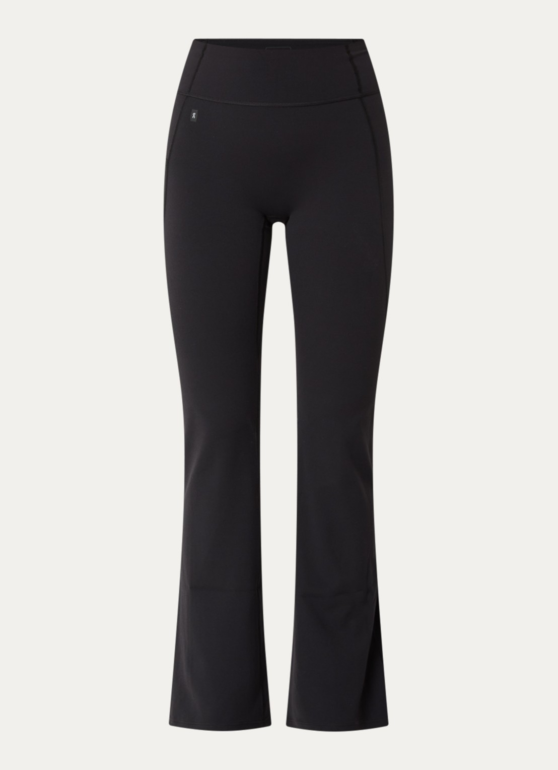 On Studio high waist flared legging met logo - voorkant 2 zwart