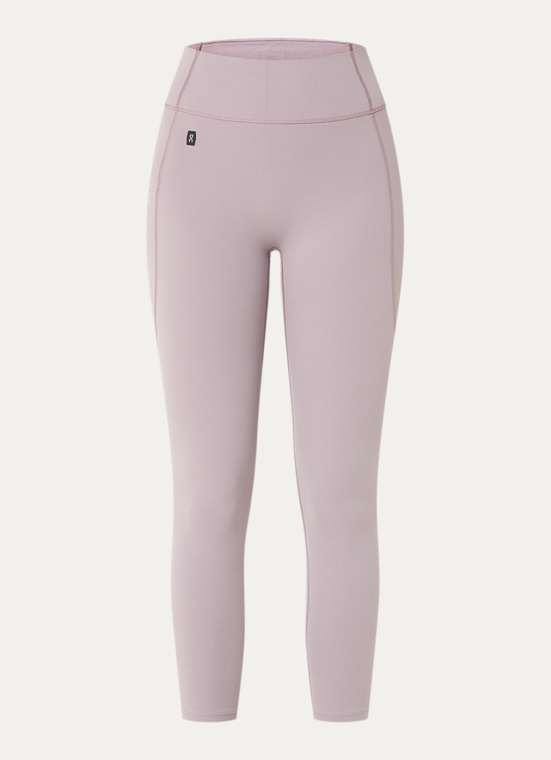 On Studio high waist skinny fit cropped trainingslegging - voorkant oudroze