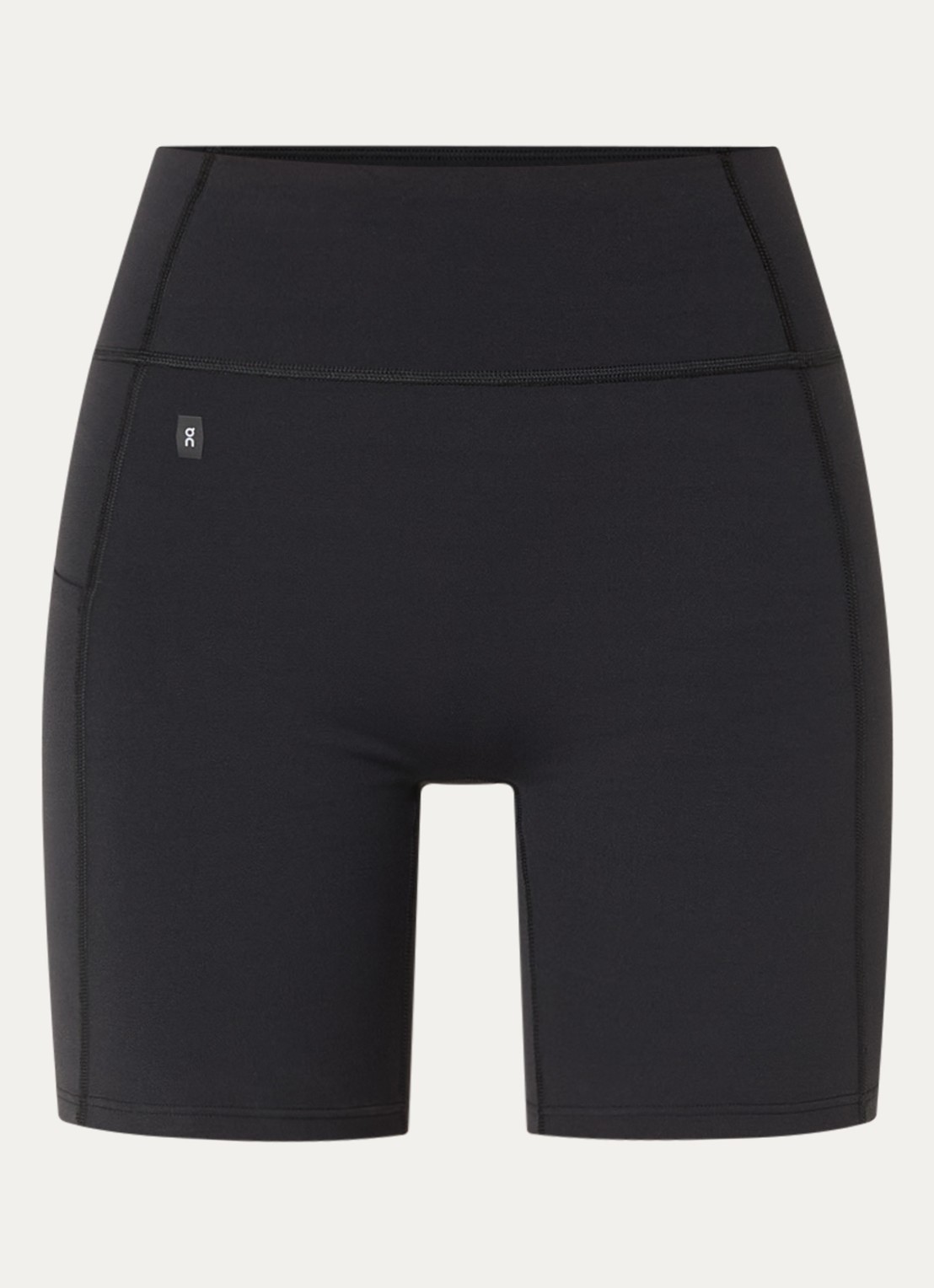 On Studio high waist skinny fit korte trainingslegging - voorkant 3 zwart