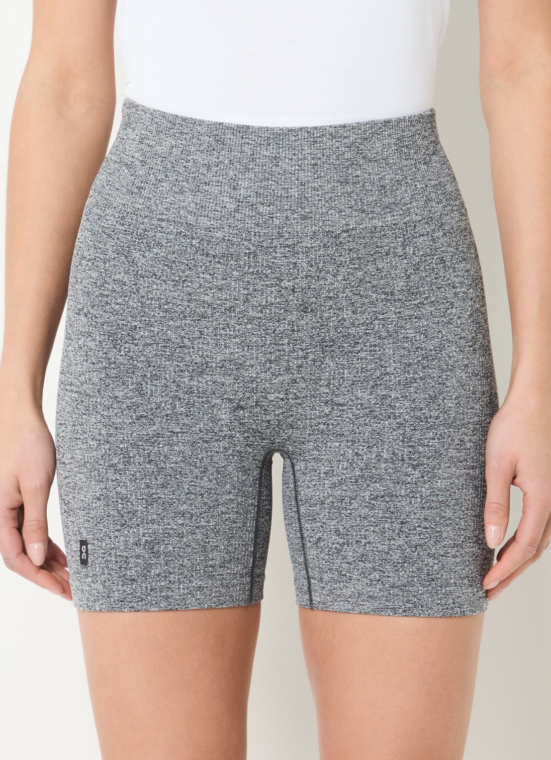 On Studio high waist skinny fit trainingslegging met logo - detail 2 grijs