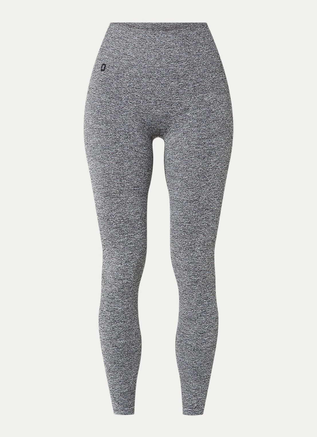 On Studio high waist skinny fit trainingslegging met logo - voorkant grijs