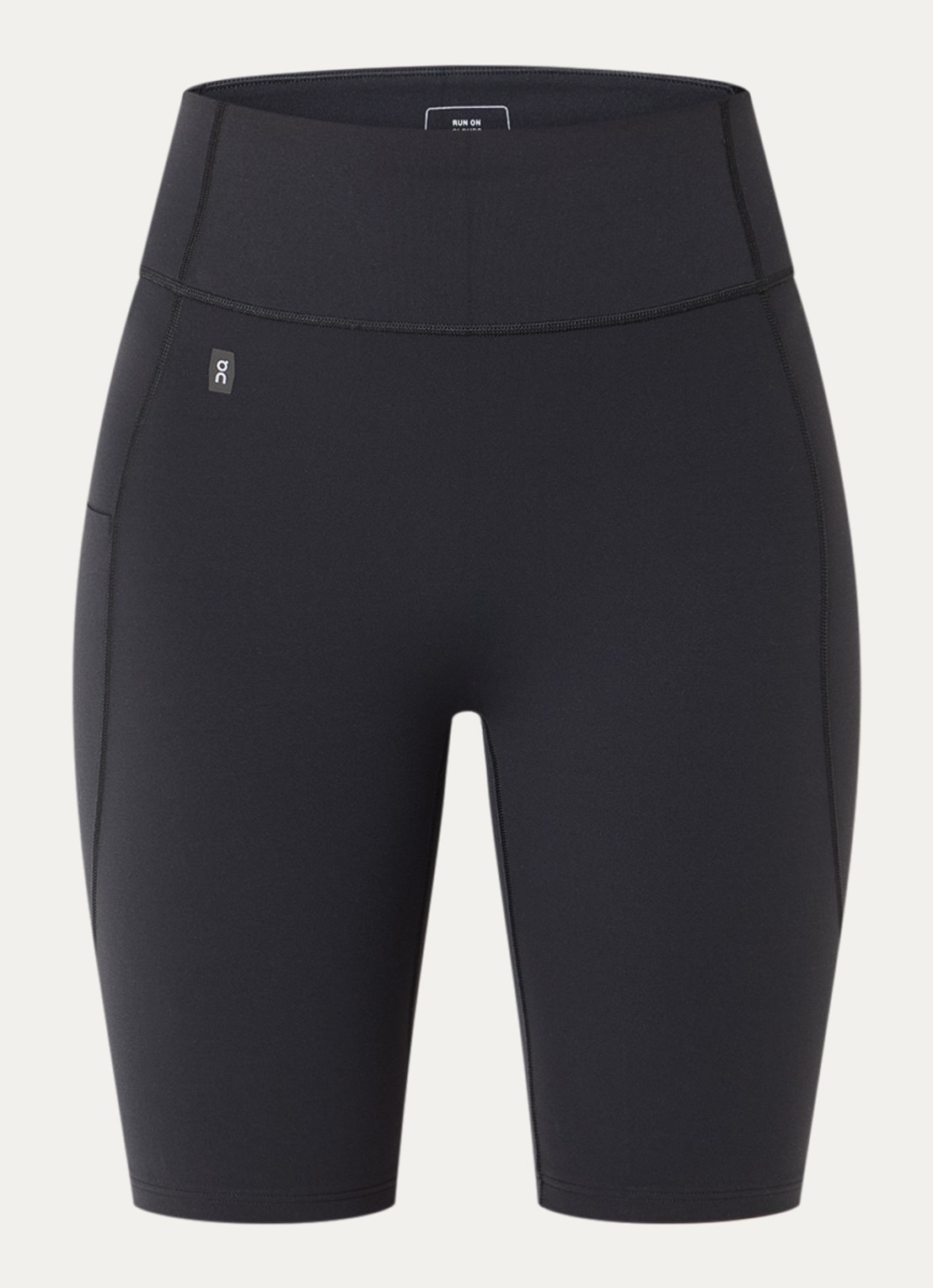On Studio high waist skinny fit trainingslegging met logo - voorkant zwart
