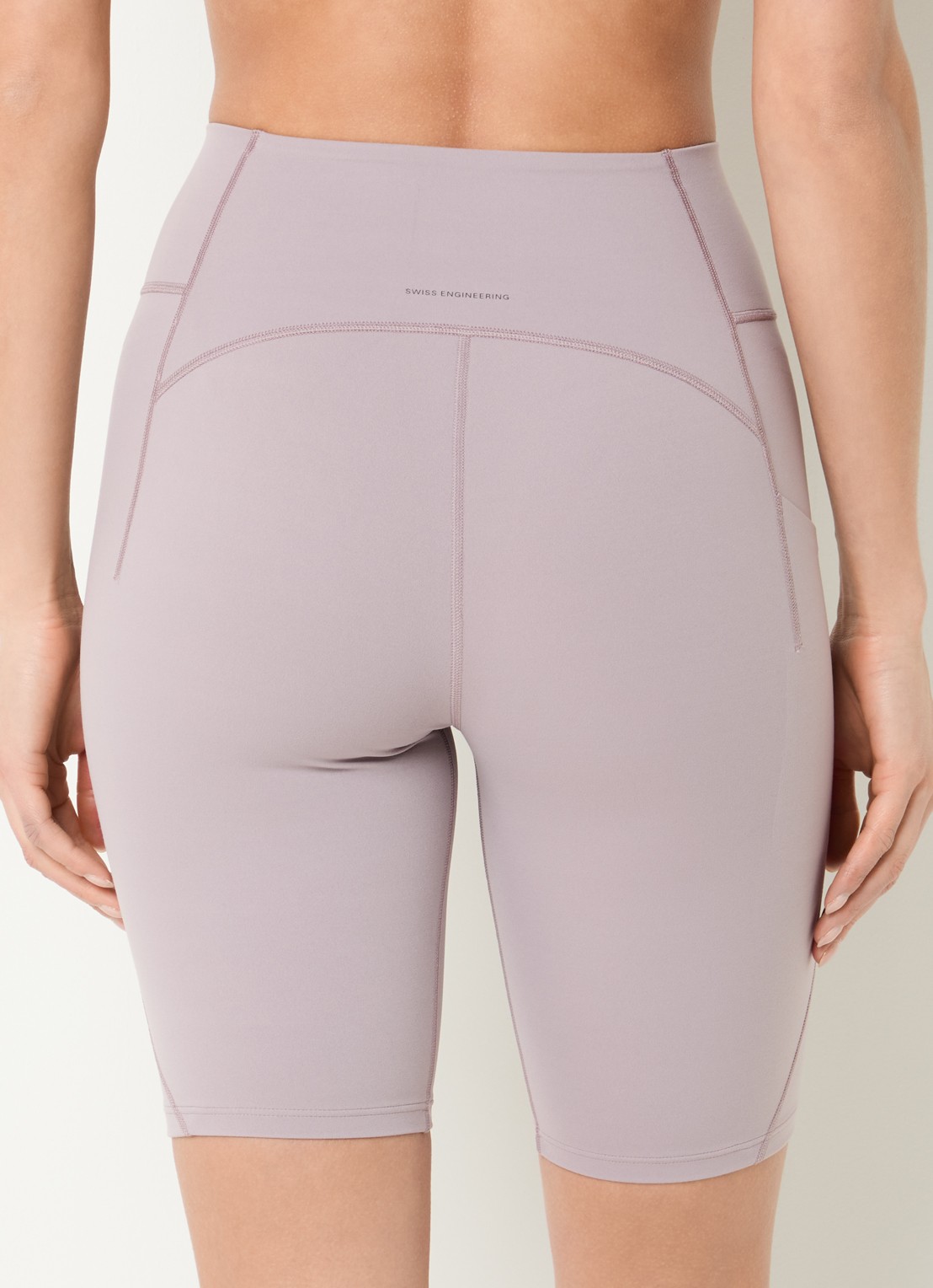 On Studio high waist skinny fit trainingslegging met logo - achterkant 3 oudroze