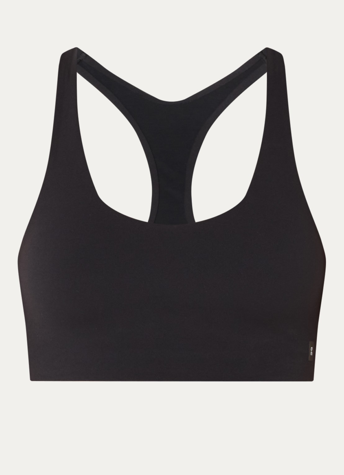 On Studio Racerback sport bh met light support en uitneembare vulling - voorkant zwart