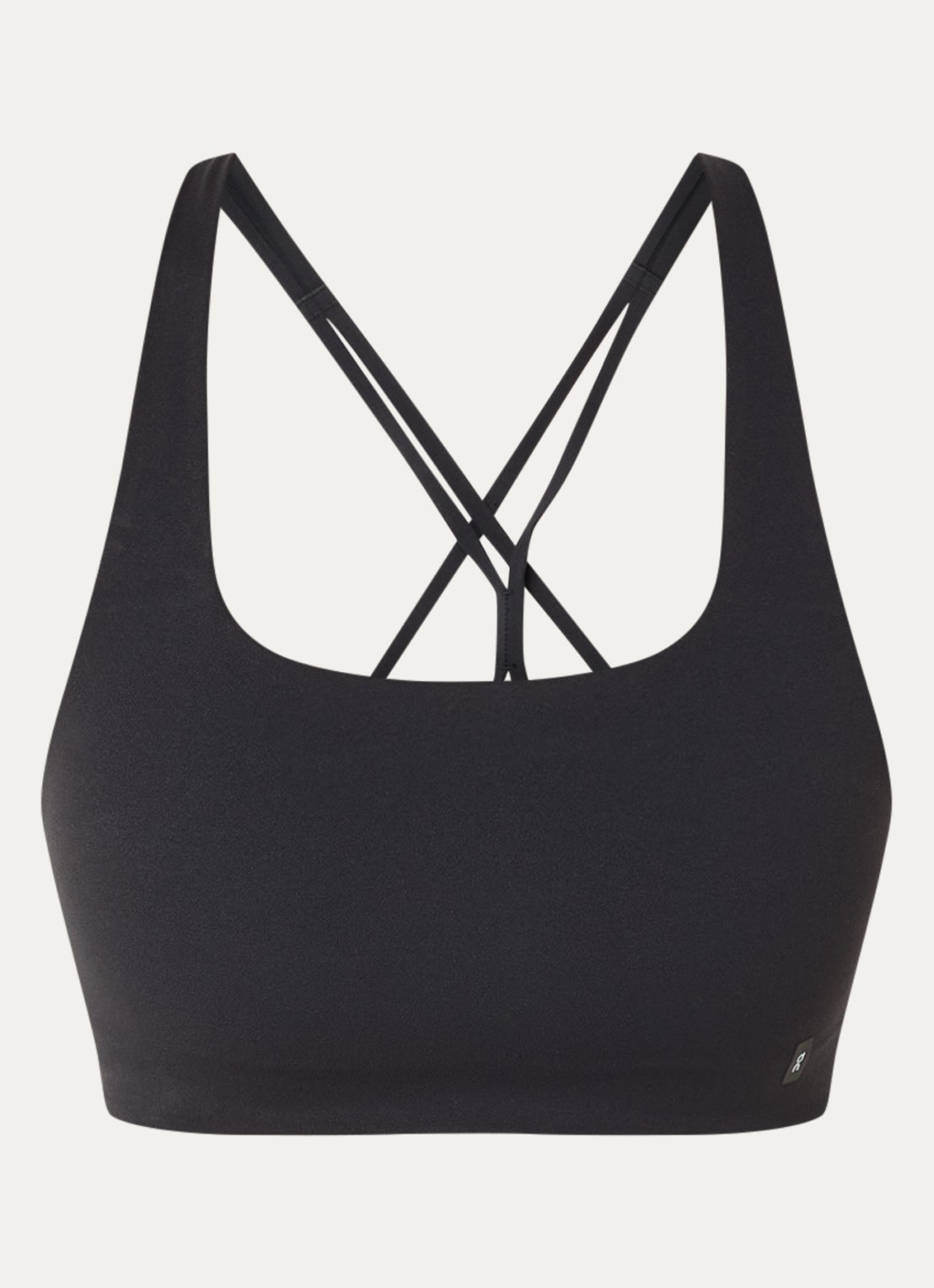 On Studio sport bh met light support - voorkant 3 zwart
