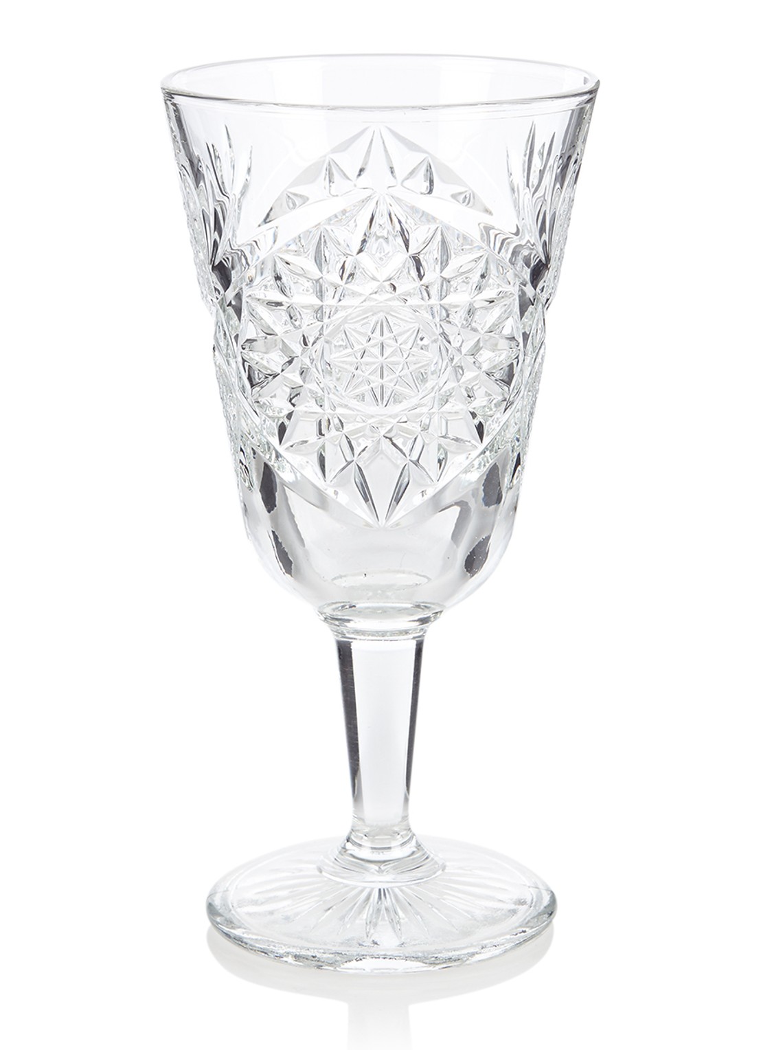 Onis Libbey Hobstar rode wijnglas 30 cl - voorkant transparant