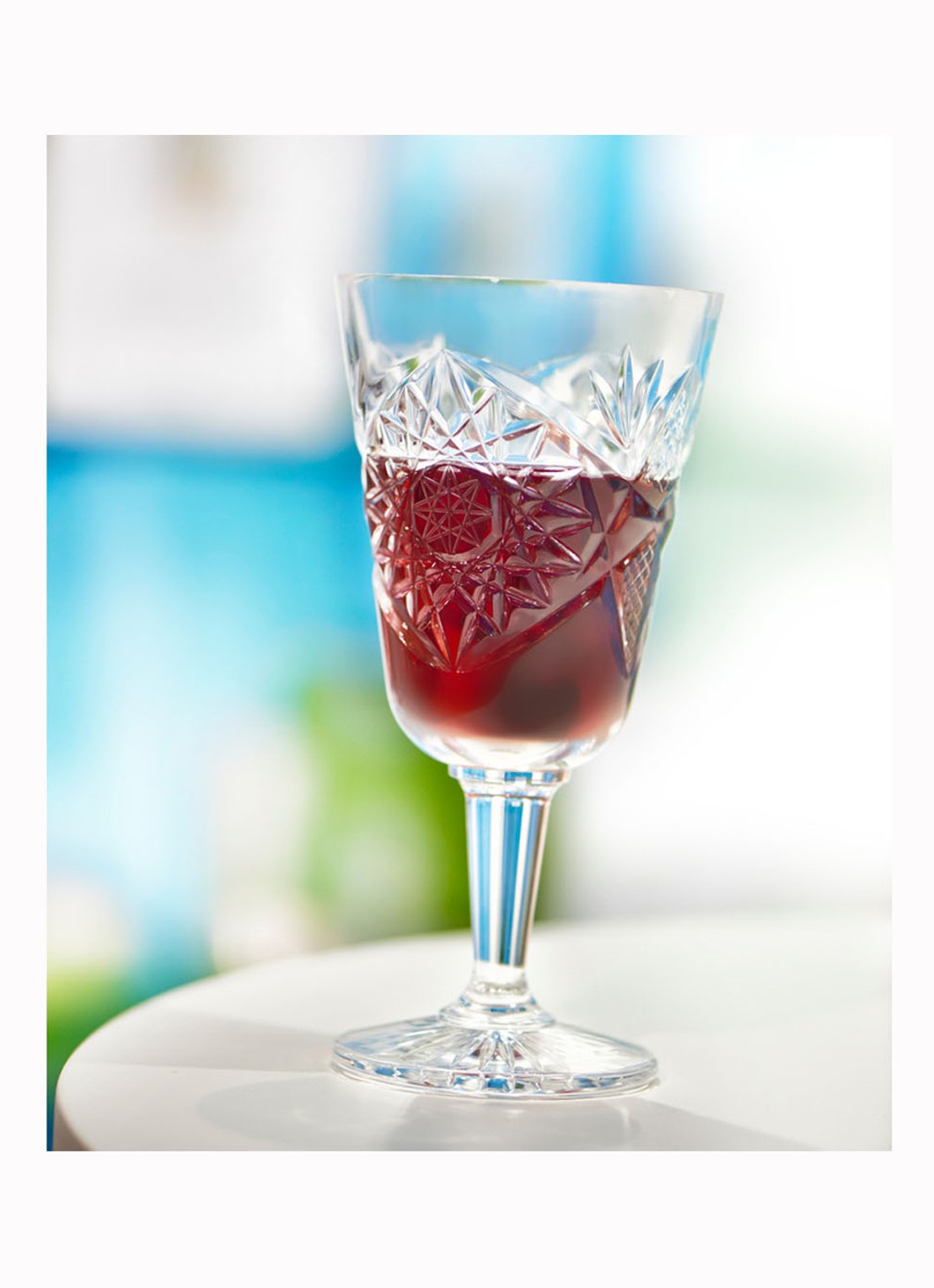 Onis Libbey Hobstar rode wijnglas 30 cl - voorkant 2 transparant