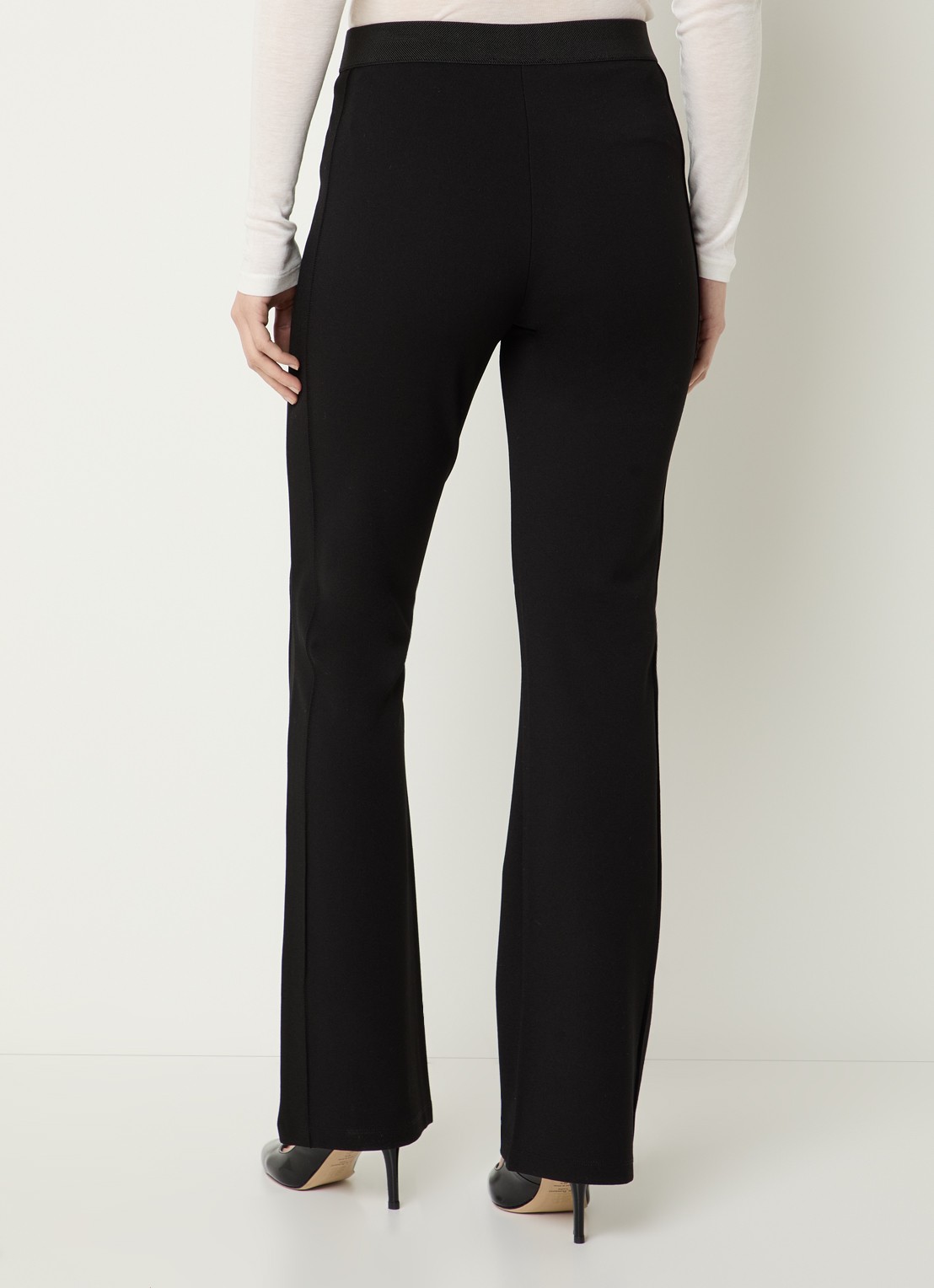 OPUS Erja high waist flared legging met stretch - achterkant 3 zwart